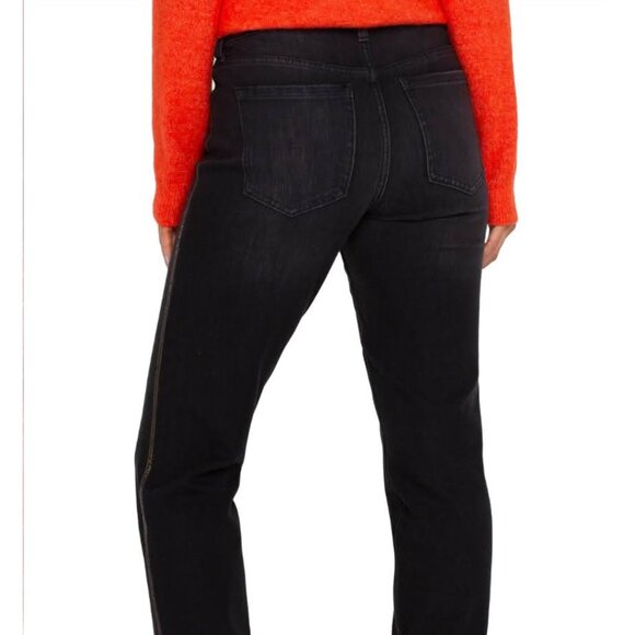 NWT Liverpool Jeans Size 0 25 ECO Liv Non-Skinny Skinny Black Side Stripes - Picture 2 of 14